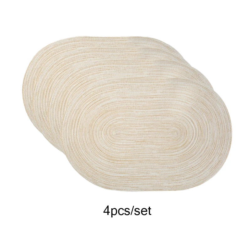 Set of 4 Washable Heat-Resistant Placemats, Non-Slip, Mixed Colors, 12 x 18 Inches for Kitchen Dining Table 10