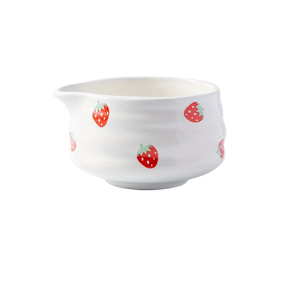 Variant image for Japanese Strawberry Matcha Bowl Set with Whisk – Cute Ceramic Tea Bowl for Authentic Matcha Experience-3