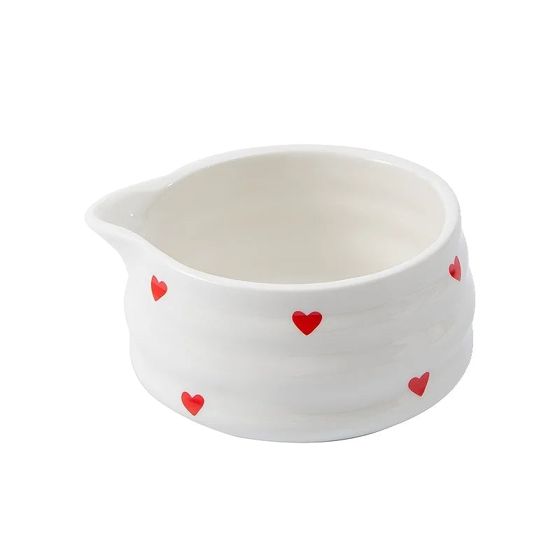 Variant image for Heart-Shaped Japanese Matcha Bowl Set with Whisk – Authentic Tea Ceremony Tool for Matcha Preparation-2