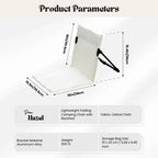 Lightweight Folding Camping Chair with Backrest – Portable Outdoor Folding Chair for Picnics and Beach, 500g