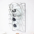 Stainless Steel Kitchen Organizer | Pot Lid Holder with 5-Layer Design Space-Saving Storage Solution for Efficient Kitchen Use