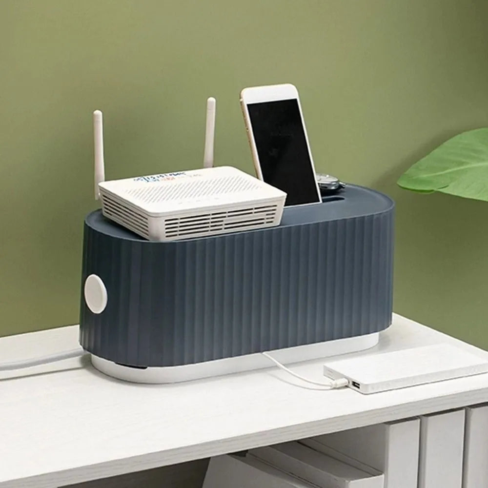 Decorative Cable Storage Box - Stylish Organizer for Home Office