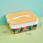 Storage organizer – Durable plastic – Stackable design – Ideal for toys and small items – Modern home or kids' room solution