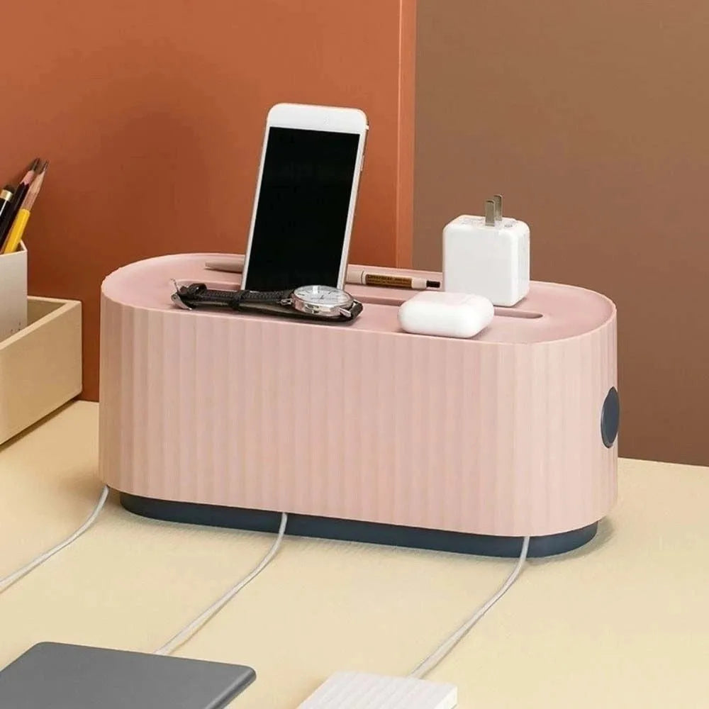 Decorative Cable Storage Box - Stylish Organizer for Home Office