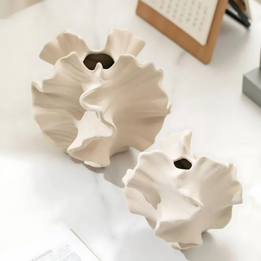Ceramic Vase in Coral Design