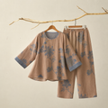 Organic Cotton Ginkgo Leaf Kimono Set