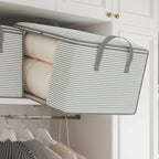 Foldable Storage Bag in Classic Stripe Design for Home Organization