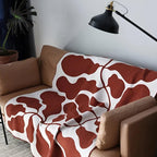 Modern Abstract Acrylic Throw Blanket – Soft Geometric Design Decorative Blanket for Sofa & Bed