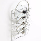 Stainless Steel Kitchen Organizer | Pot Lid Holder with 5-Layer Design Space-Saving Storage Solution for Efficient Kitchen Use