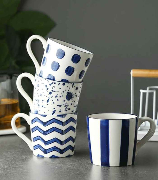 Artisan Hand-Painted Ceramic Mug Collection