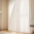Tulle Curtain – Rainbow Embroidery – Sheer Design - Curtains for Living Room