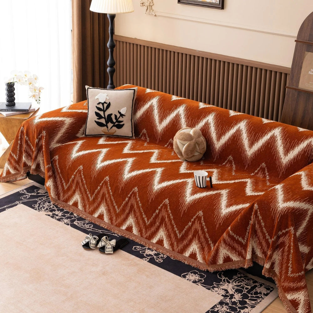 Chevron Chenille Couch Cover