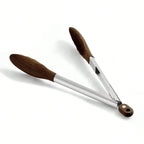 Luxury Wood & Stainless Steel Kitchen Tongs (Set of 2) – 9" & 12"