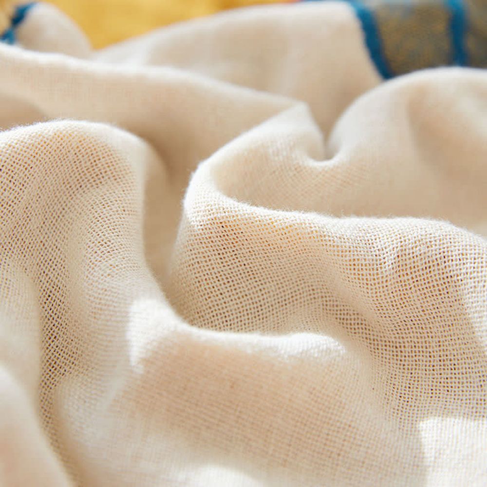 Ethereal Cotton Flower Bird Blanket