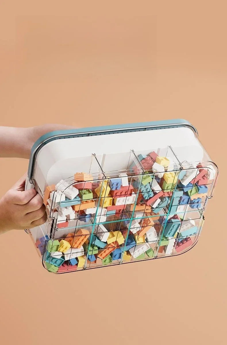Storage organizer – Durable plastic – Stackable design – Ideal for toys and small items – Modern home or kids' room solution