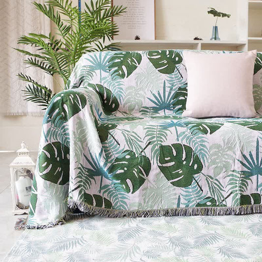 Fringed sofa throw – high-quality sofa covers for an elegant look