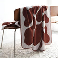 Modern Abstract Acrylic Throw Blanket – Soft Geometric Design Decorative Blanket for Sofa & Bed