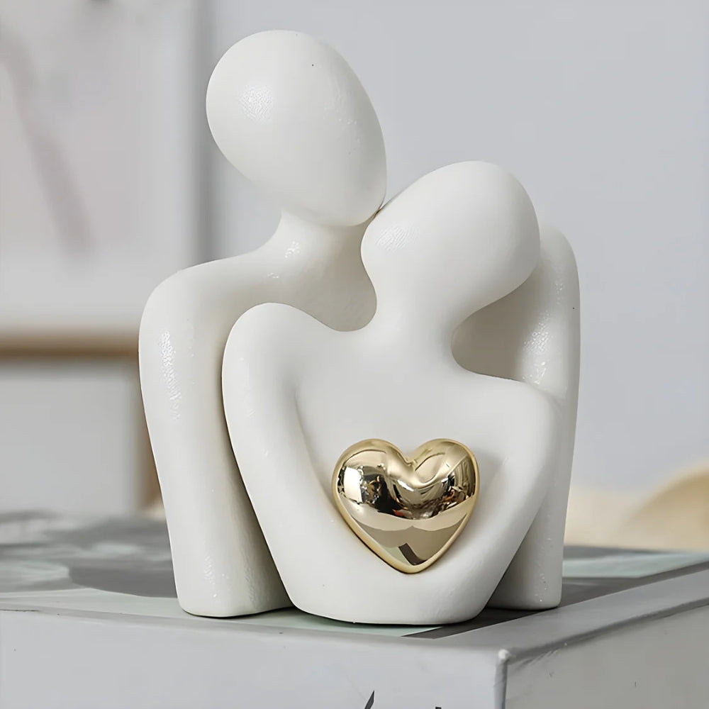 Abstract figurine – High-quality resin – Minimalist couple design – Timeless love décor – 6 x 4 x 10 in 0