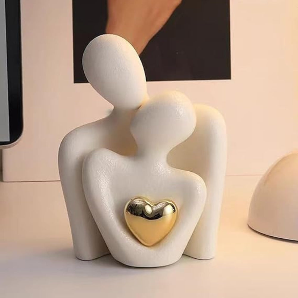 Abstract figurine – High-quality resin – Minimalist couple design – Timeless love décor – 6 x 4 x 10 in 1