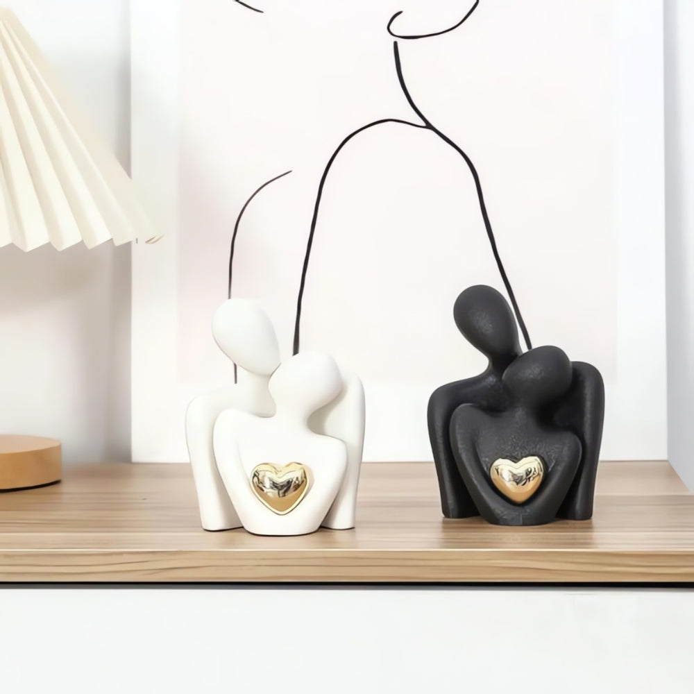 Abstract figurine – High-quality resin – Minimalist couple design – Timeless love décor – 6 x 4 x 10 in 4