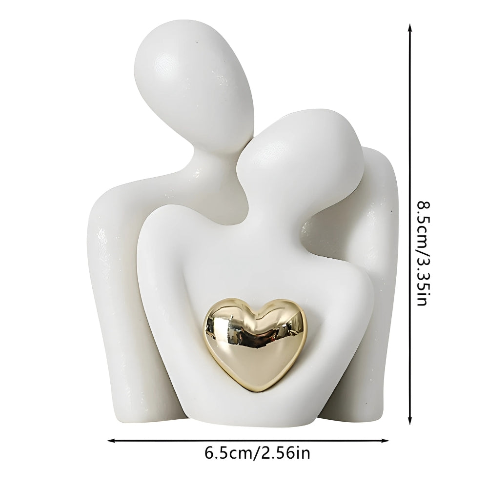 Abstract figurine – High-quality resin – Minimalist couple design – Timeless love décor – 6 x 4 x 10 in 6