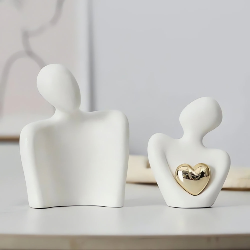 Abstract figurine – High-quality resin – Minimalist couple design – Timeless love décor – 6 x 4 x 10 in 7