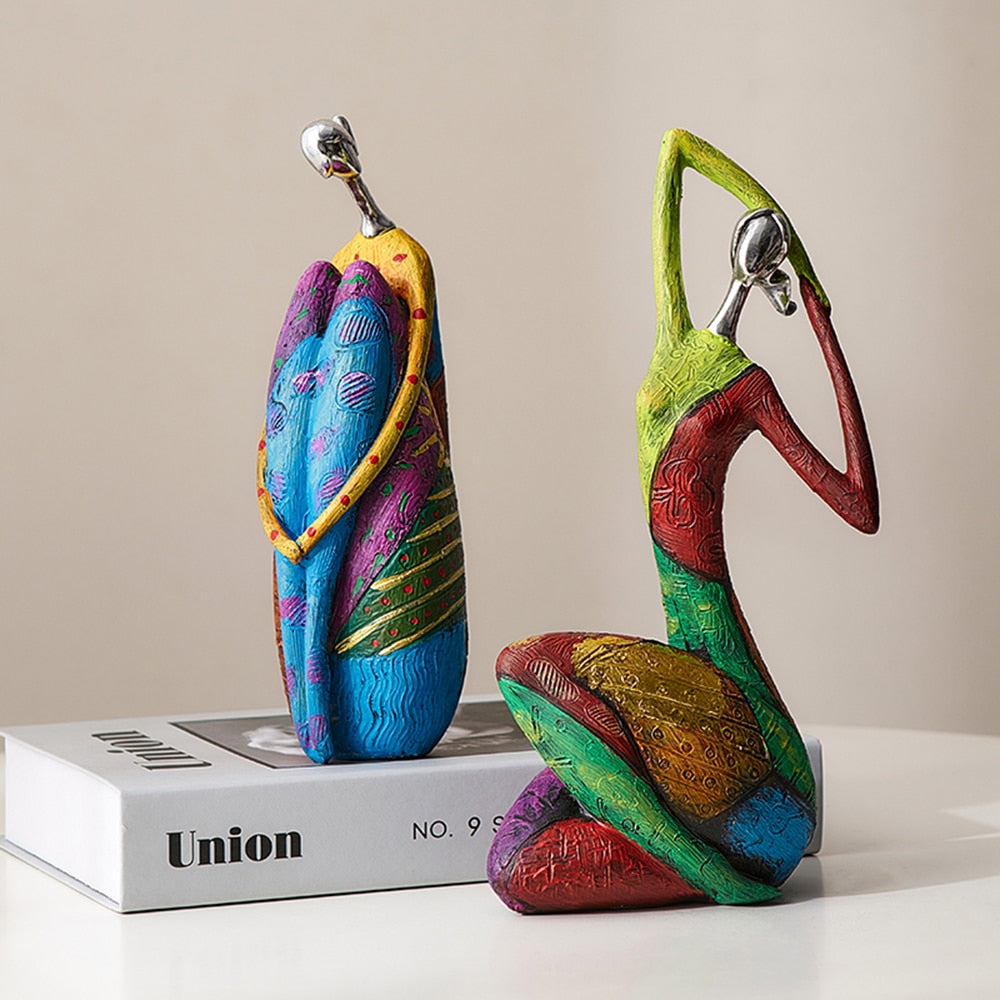 Abstract sculpture – Resin – Multi-colored design – Elegant home decor piece 1