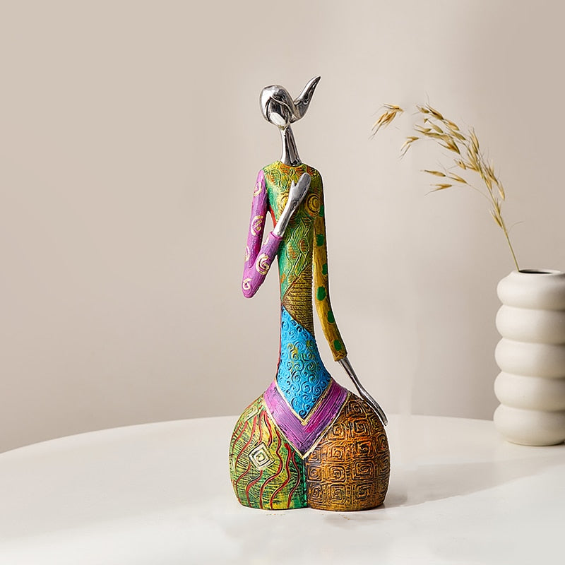 Abstract sculpture – Resin – Multi-colored design – Elegant home decor piece 3