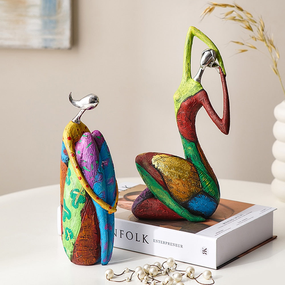 Abstract sculpture – Resin – Multi-colored design – Elegant home decor piece 4