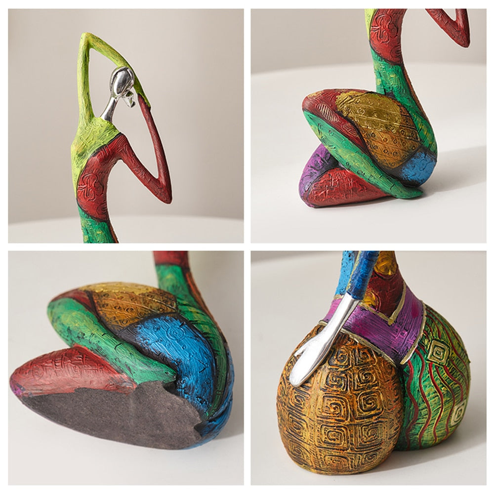 Abstract sculpture – Resin – Multi-colored design – Elegant home decor piece 5