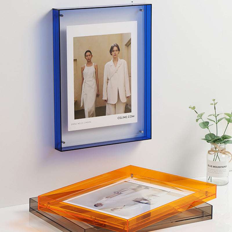 Acrylic photo frame – Transparent design – Multiple colors – Modern home decor – Various sizes available 1