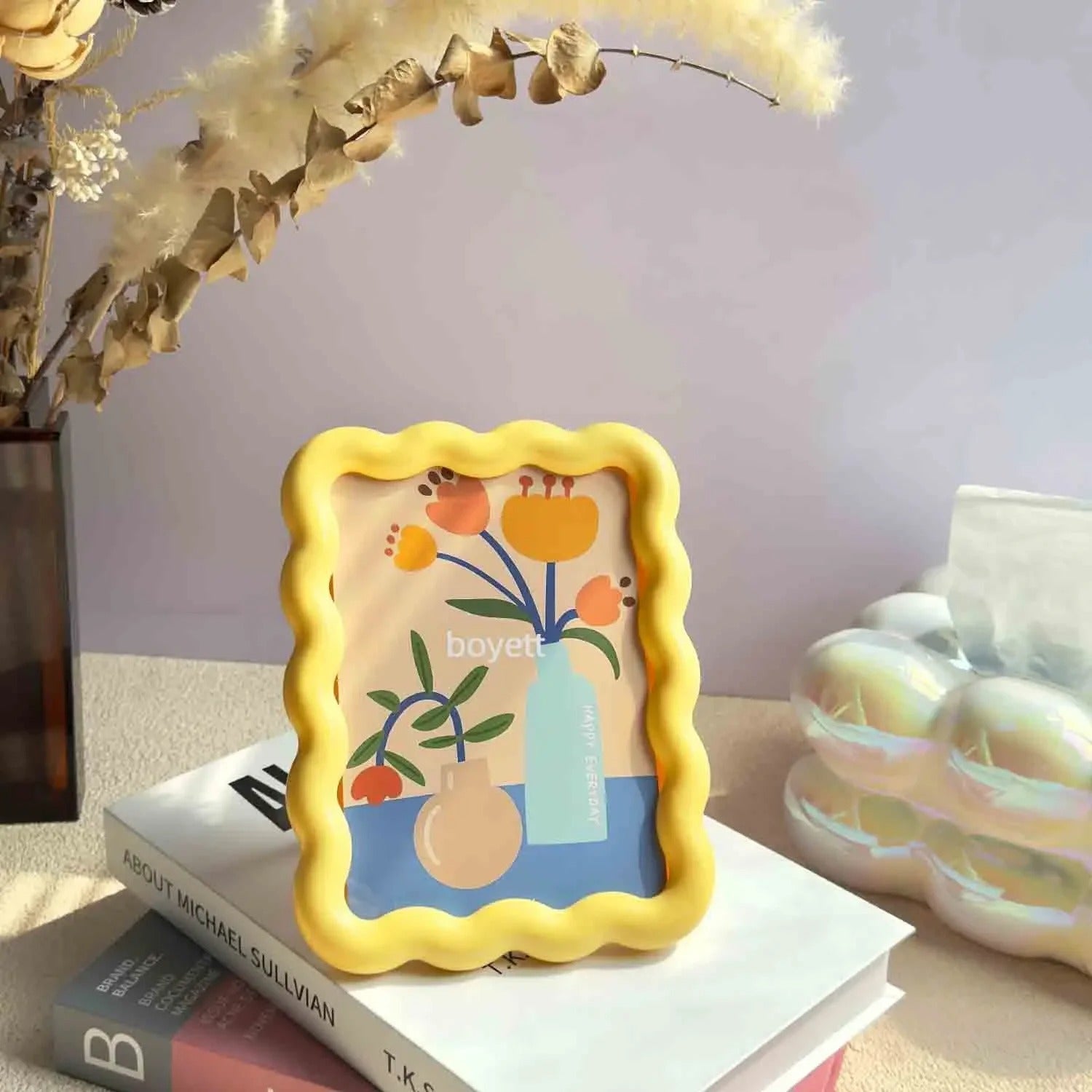 Acrylic picture frame – Minimalist square design – Durable and versatile for home or office – Fits 6-inch photos 0