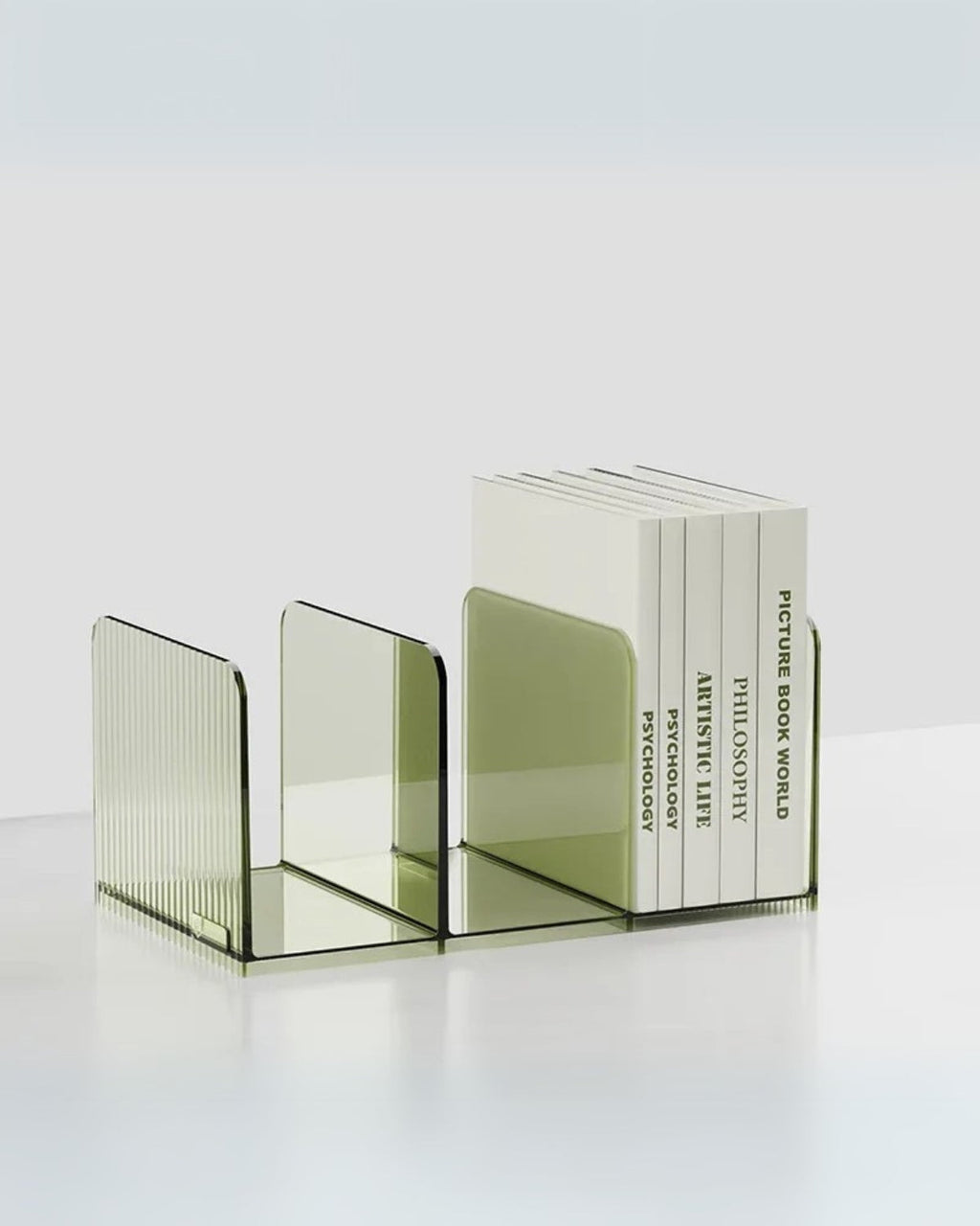 Acrylic shelf – Elegant design – Warm amber, serene green, or sleek smoke gray – Modern wall organizer 0