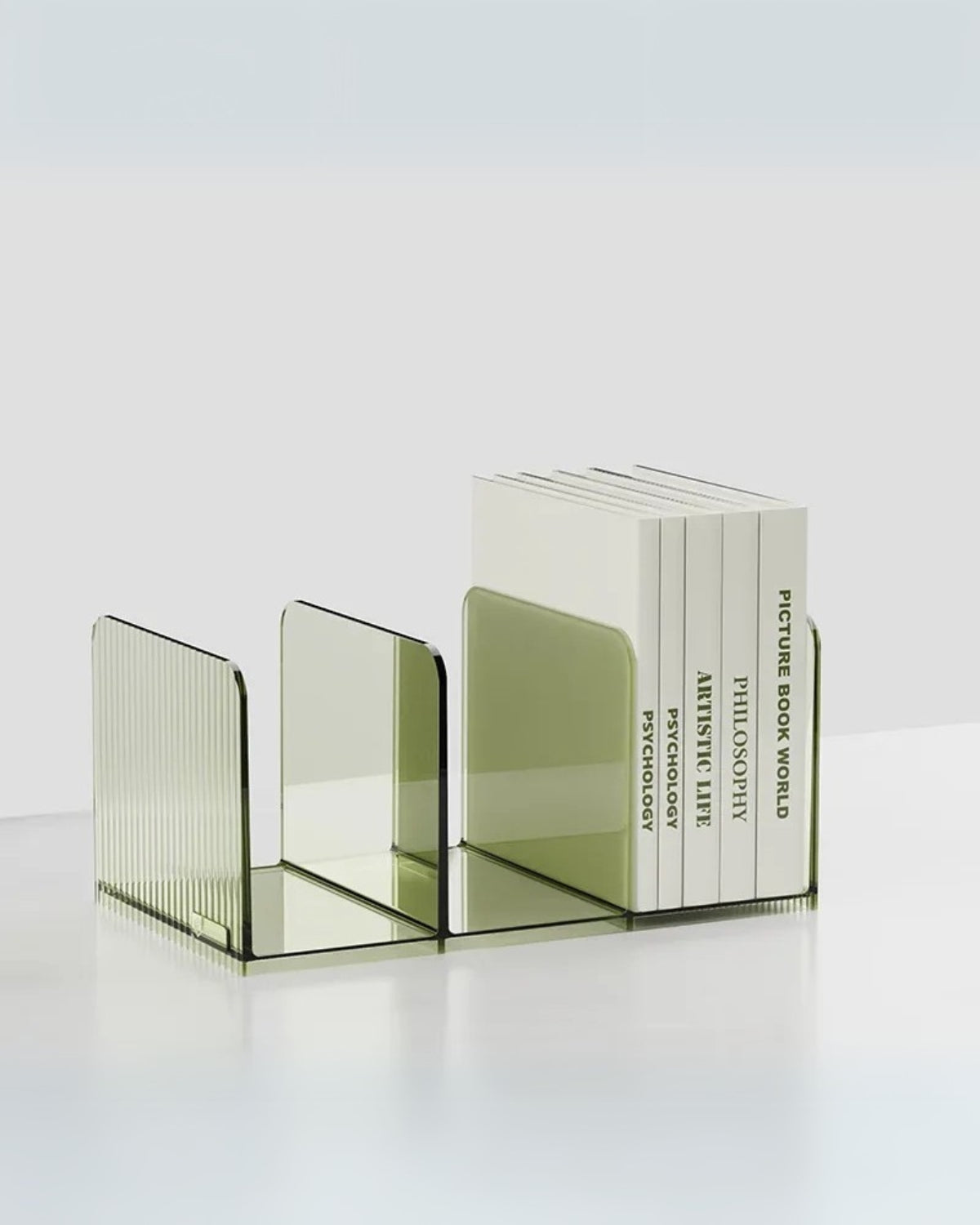 Acrylic shelf – Elegant design – Warm amber, serene green, or sleek smoke gray – Modern wall organizer 0