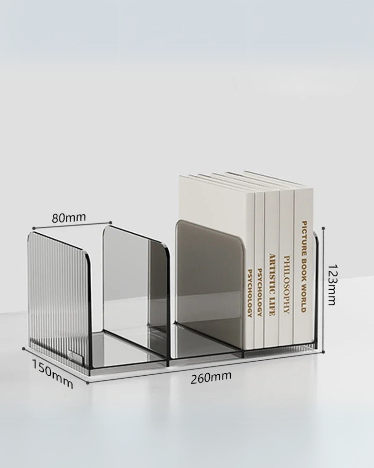 Acrylic shelf – Elegant design – Warm amber, serene green, or sleek smoke gray – Modern wall organizer 2