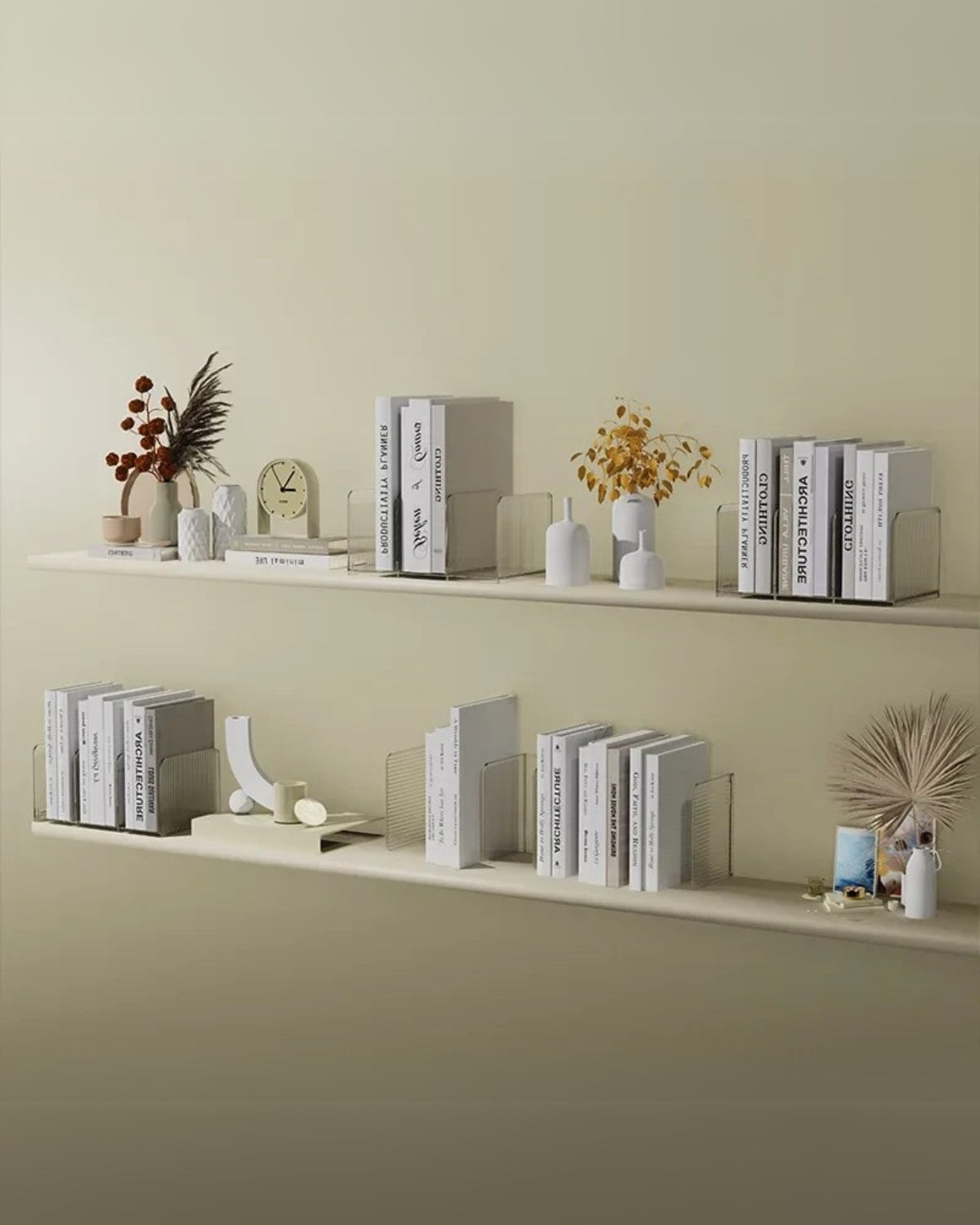 Acrylic shelf – Elegant design – Warm amber, serene green, or sleek smoke gray – Modern wall organizer 6
