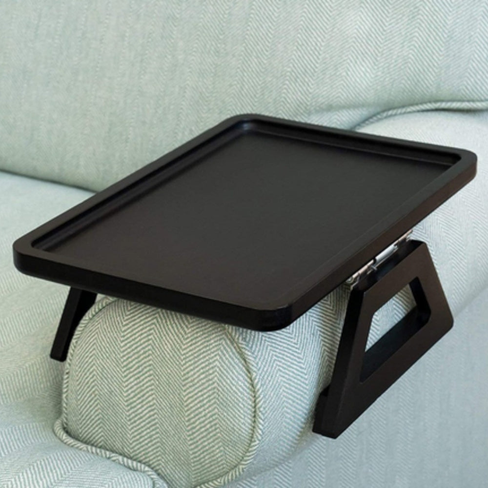 Adjustable Bamboo Bed Tray Table – Eco-Friendly Clip-On Design for Snacks, Drinks, and Laptops 0
