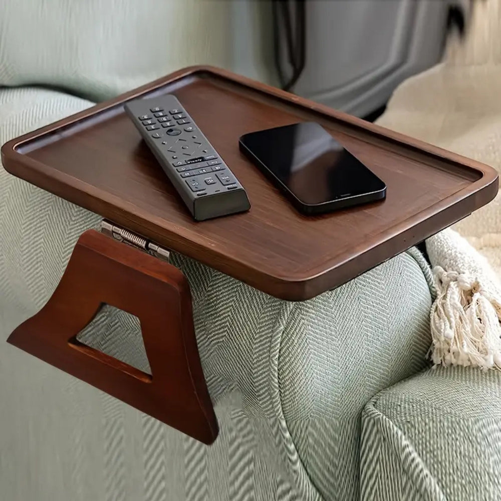 Adjustable Bamboo Bed Tray Table – Eco-Friendly Clip-On Design for Snacks, Drinks, and Laptops 1