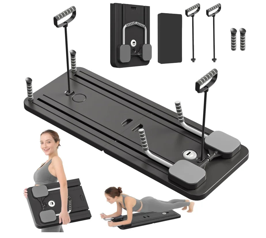 Adjustable Pilates Board with Resistance Bands Ð Space-Saving Design for Core Strength and Versatile Workouts 5