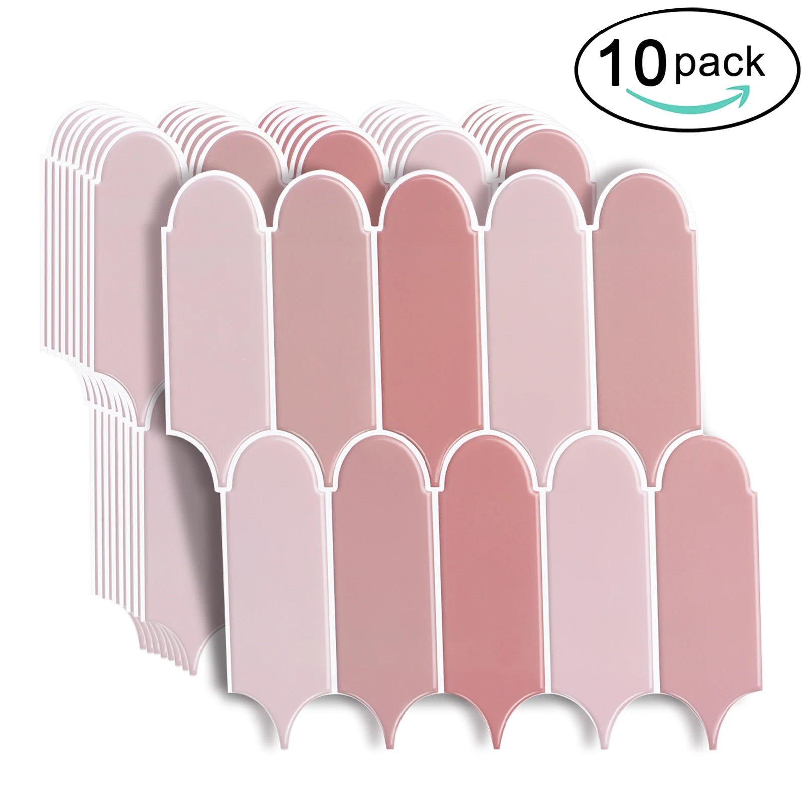 Variant image for Premium Pink Peel and Stick Wallpaper Tiles - 3D Vinyl Design for Kitchen and Bathroom, Easy Installation, 10 Pack-5