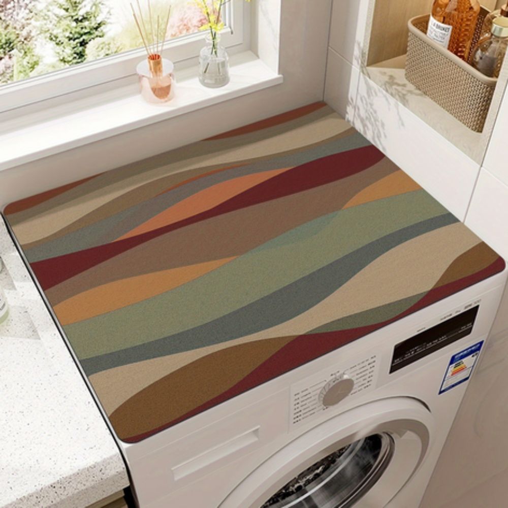Appliance mat – High-density microfiber – Boho design – Durable and easy to clean – 30 x 18 in 2