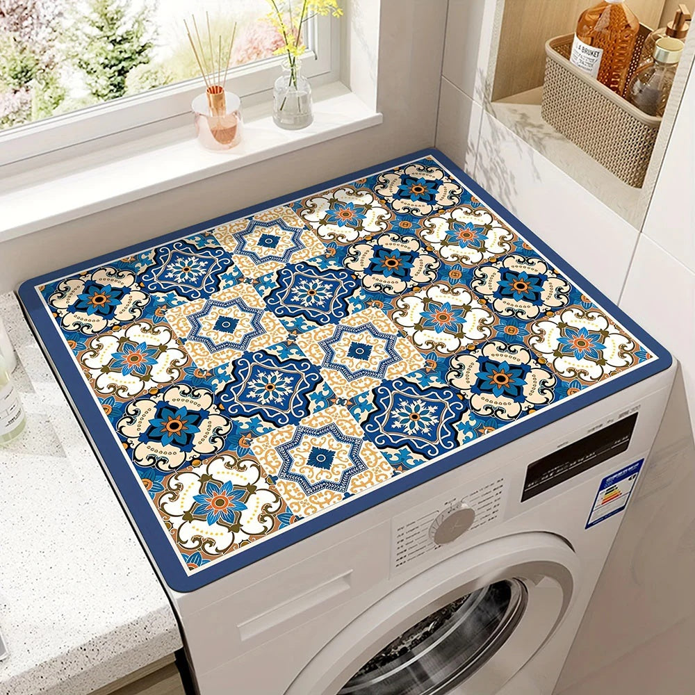 Appliance mat – High-density microfiber – Boho design – Durable and easy to clean – 30 x 18 in 4
