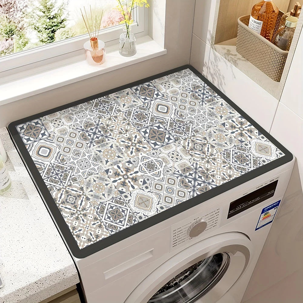 Appliance mat – High-density microfiber – Boho design – Durable and easy to clean – 30 x 18 in 5