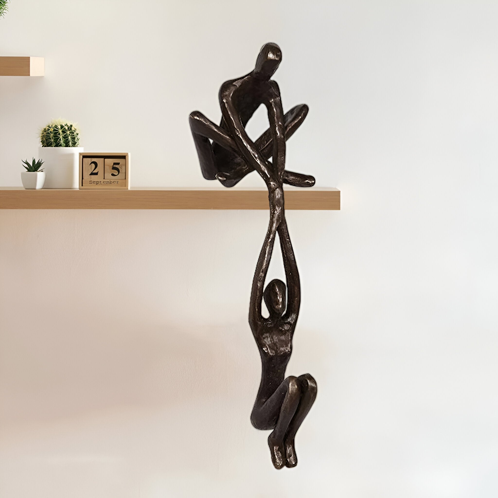 Art statue – Resin – Love and balance theme – Elegant home decor – 4 x 2.5 x 8.1 in 2