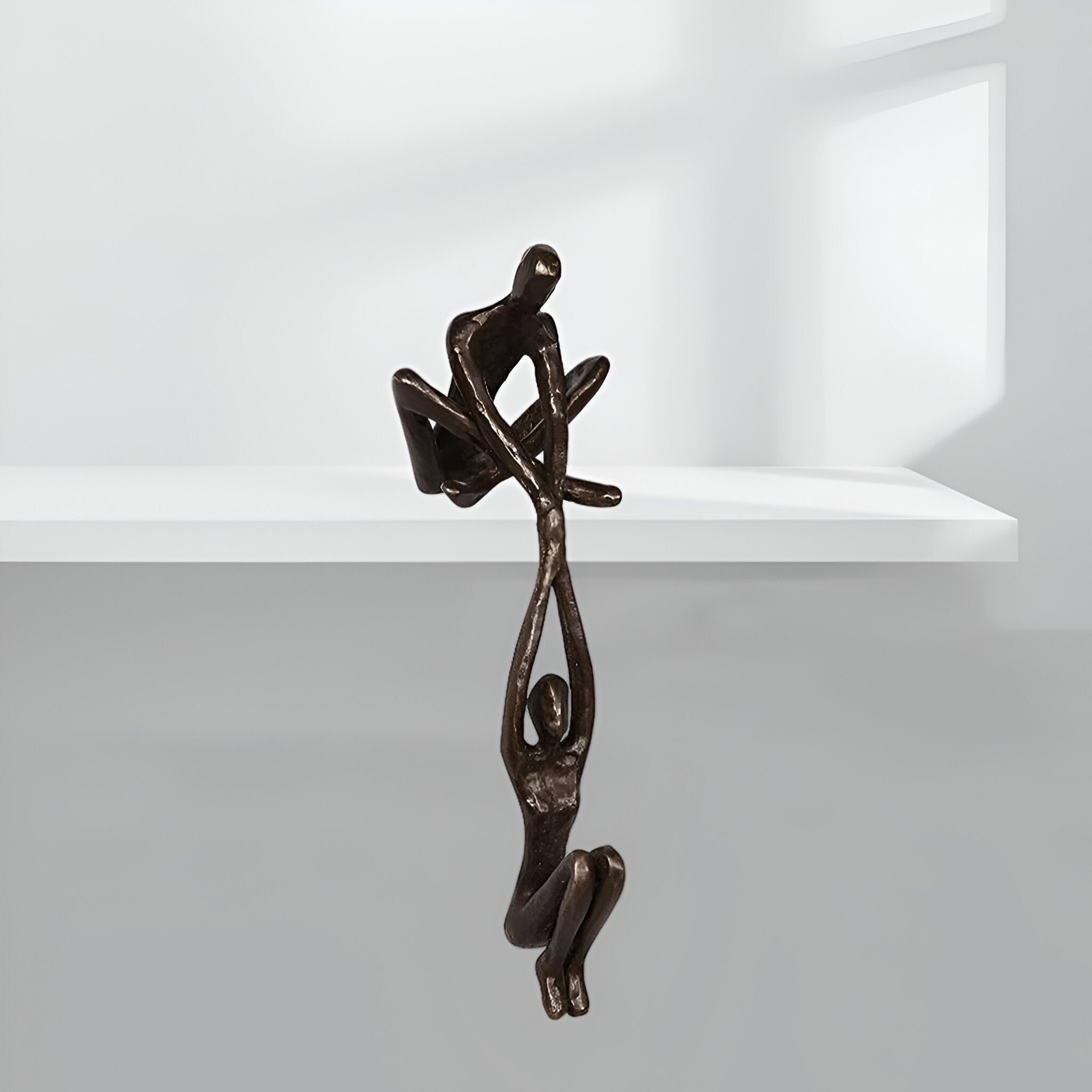 Art statue – Resin – Love and balance theme – Elegant home decor – 4 x 2.5 x 8.1 in 3