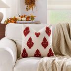 Decorative throw pillow cover featuring a Nordic maple leaf design in warm autumn colors. Made from soft, durable fabric, it adds a cozy touch to any 6