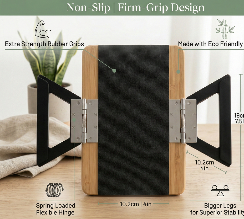 Dear Hazel Bamboo Sofa Armrest Tray - Clip-On Tray Table - Adjustable Fit