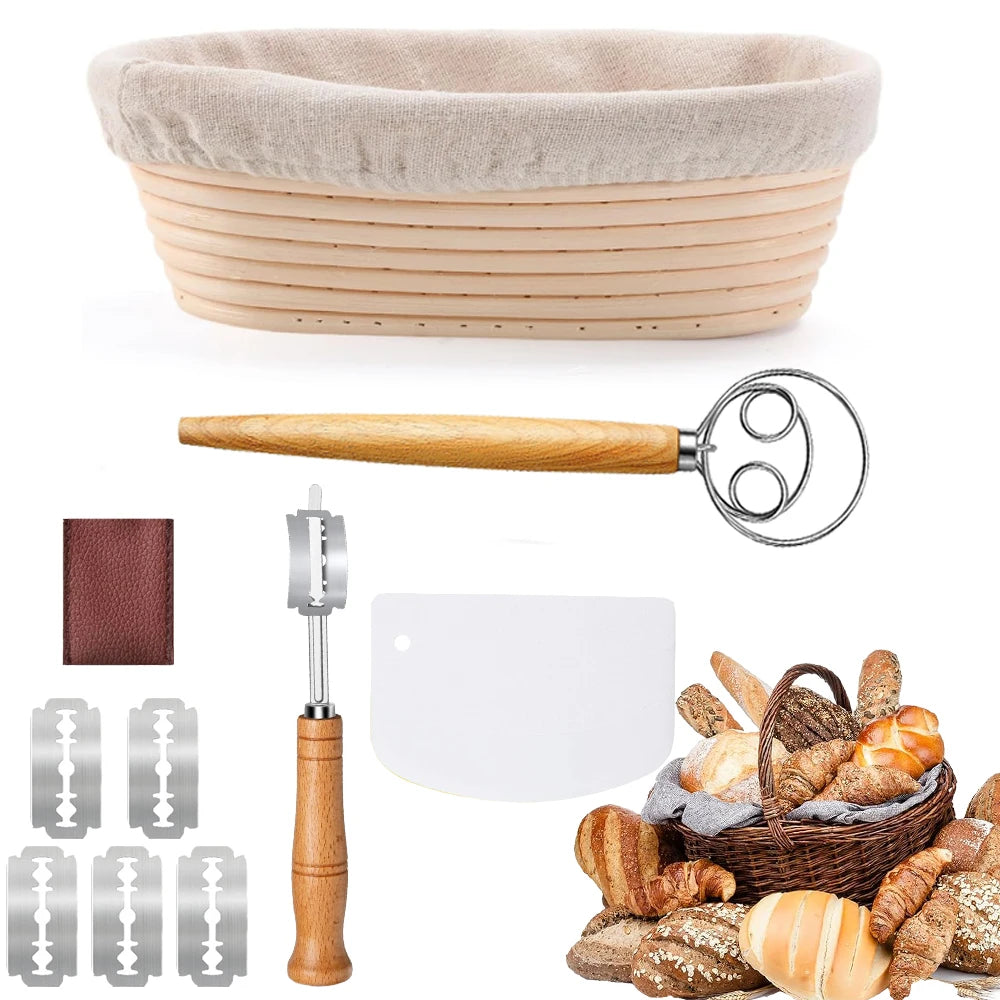 Banneton basket – Natural rattan – 10-inch oval – Sourdough proving basket for perfect bread rising 0