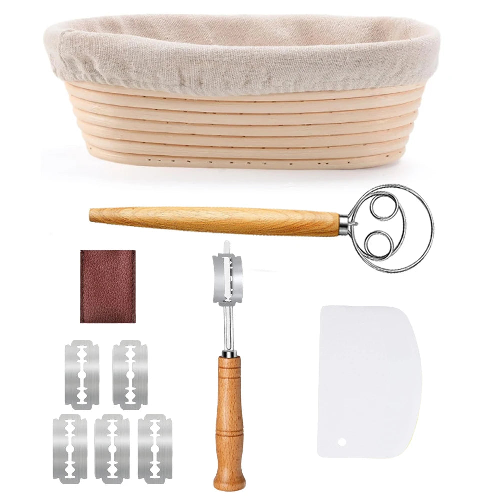 Banneton basket – Natural rattan – 10-inch oval – Sourdough proving basket for perfect bread rising 6
