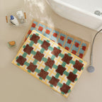 Bath mat – Soft-touch fabric – Non-slip design – Moroccan pattern – 31.5 x 19.7 in 1